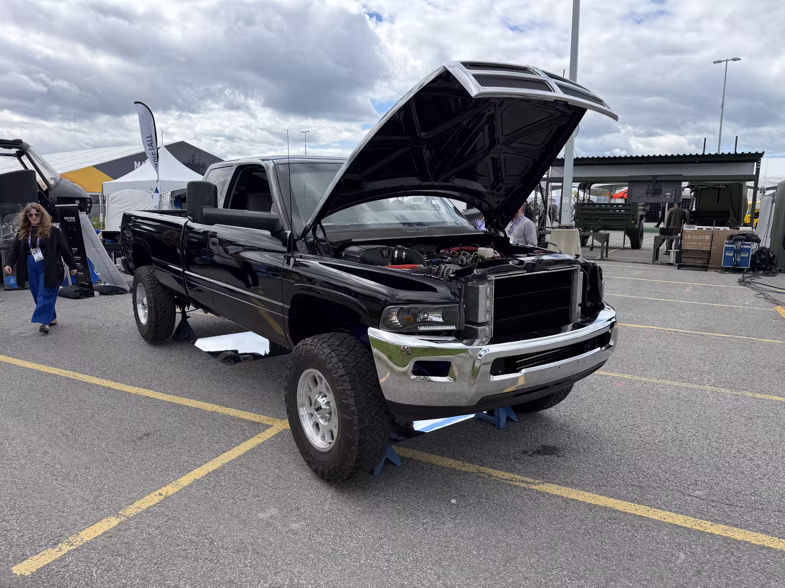Under the hood of the Edison pickup conversion show truck